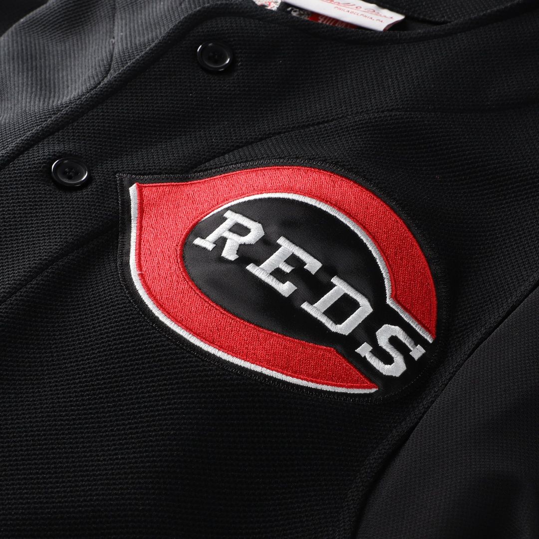 Ken Griffey Jr. Cincinnati Reds Mitchell & Ness Cooperstown Collection Authentic Mesh Batting Practice Jersey - Black | MLB Fan Gear