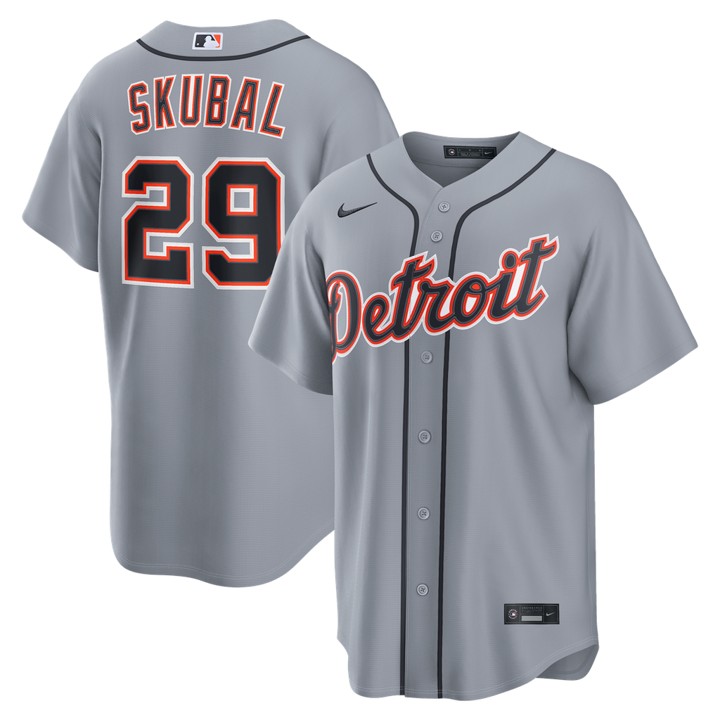 Tarik Skubal Detroit Tigers Nike Road Replica Jersey - Gray | MLB Fan Gear