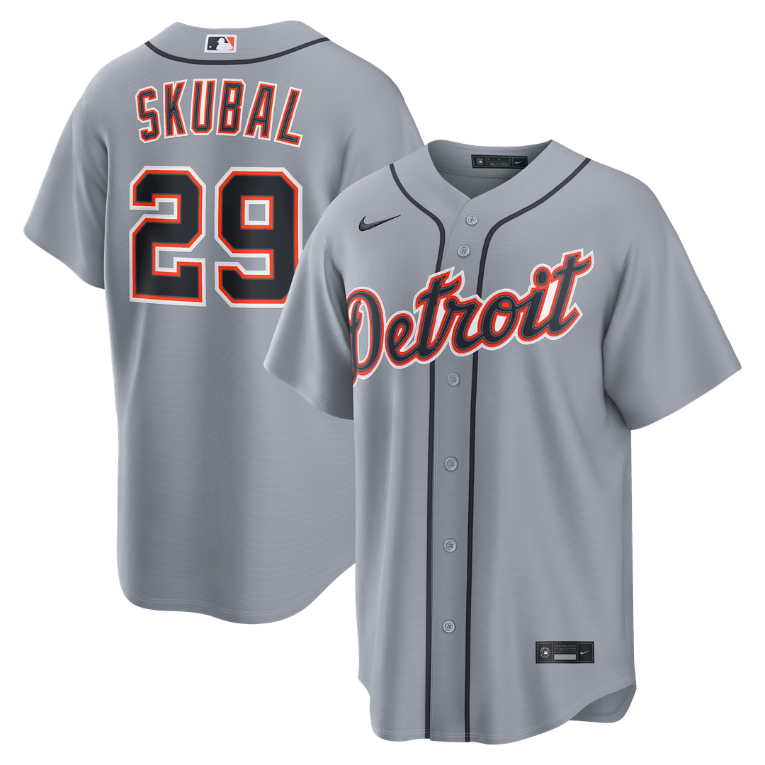 Tarik Skubal Detroit Tigers Nike Road Replica Jersey - Gray | MLB Fan Gear