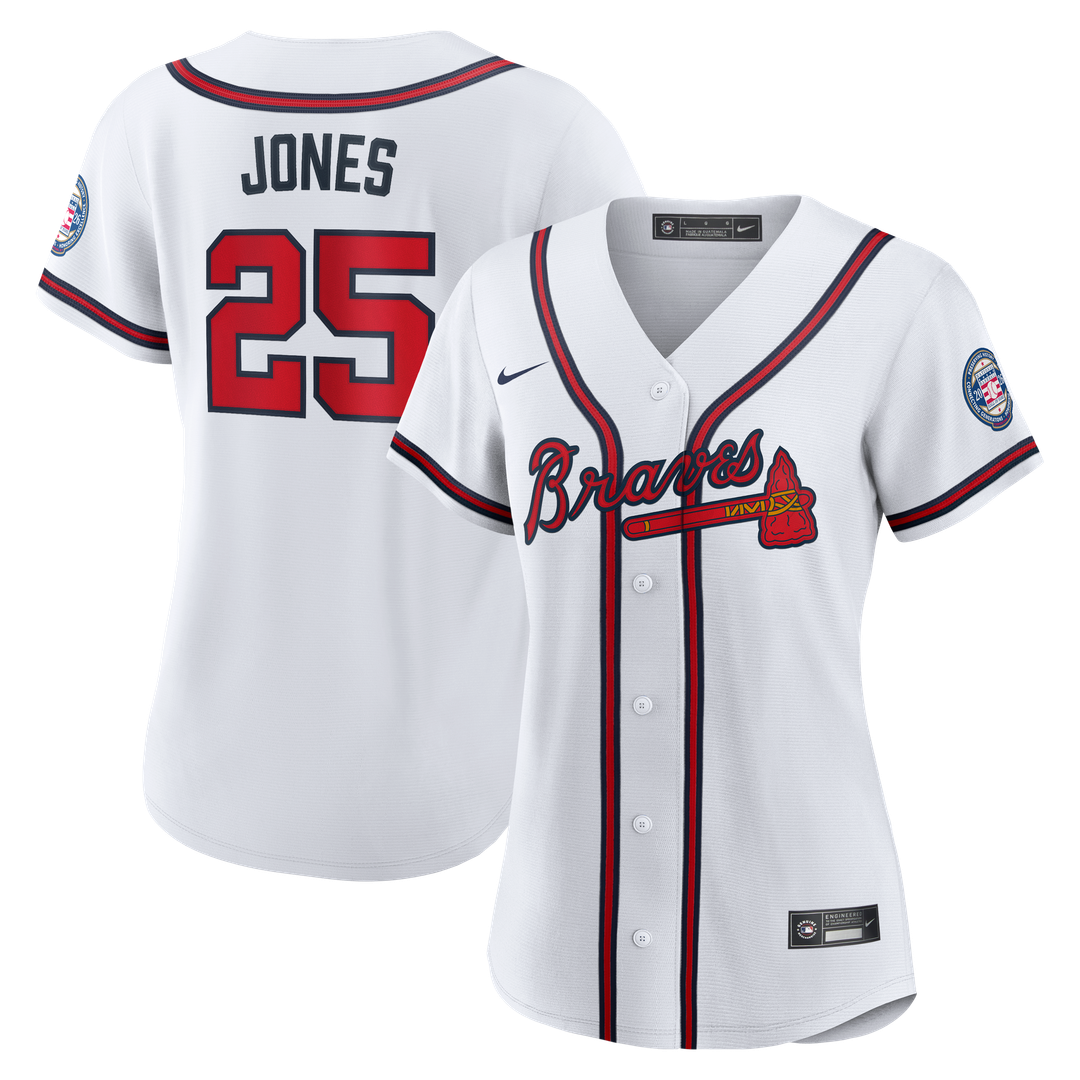Andruw Jones Atlanta Braves Nike Women's 2026 Baseball Hall of Fame Retired Player Replica Jersey - White | MLB Fan Gear