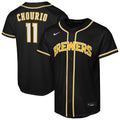 Jackson Chourio Milwaukee Brewers Nike Youth Fashion Replica Player Jersey - Black | MLB Fan Gear