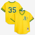 Rickey Henderson Athletics Mitchell & Ness Authentic Batting Practice Jersey - Yellow | MLB Fan Gear