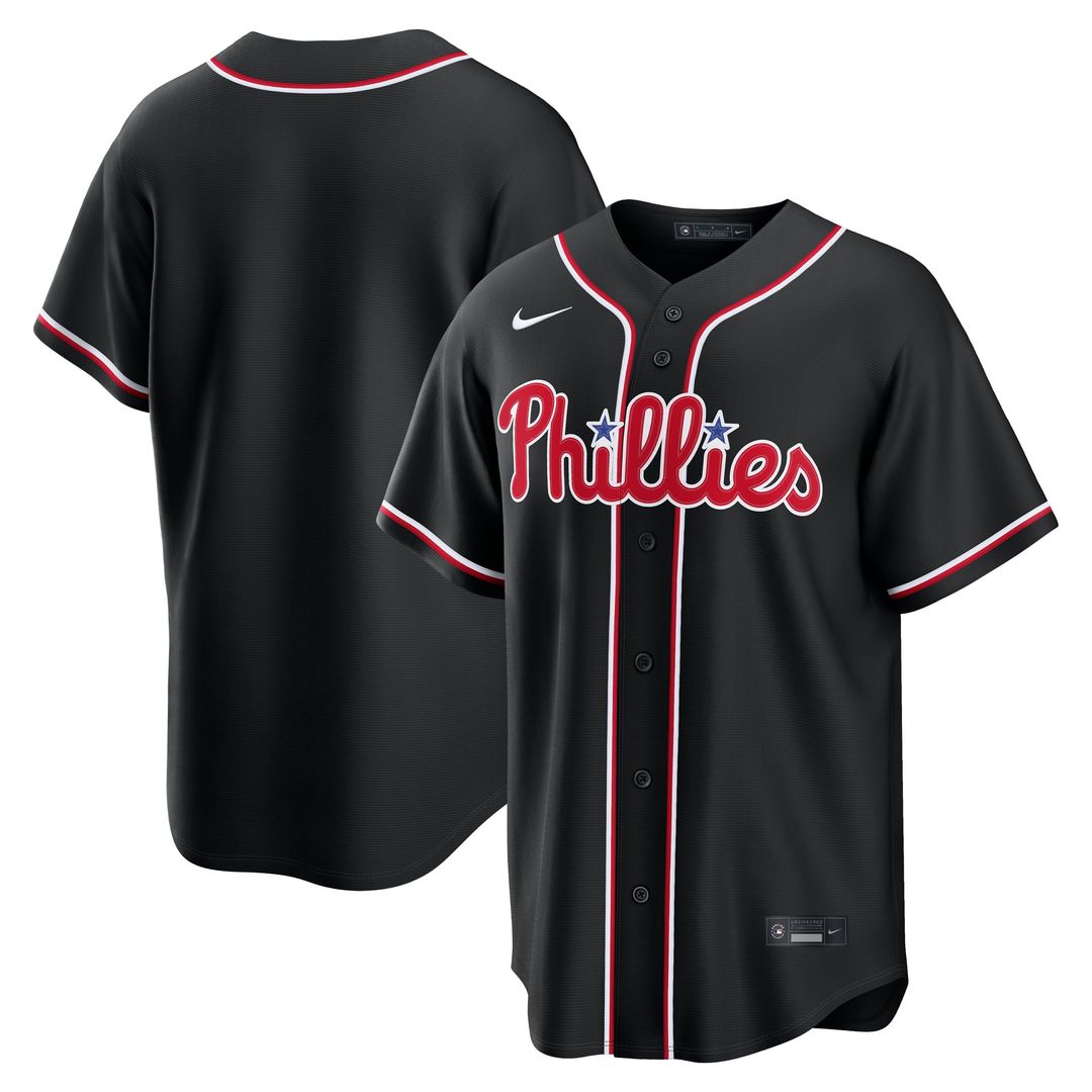 Philadelphia Phillies Nike Fashion Replica Black Out Jersey | MLB Fan Gear
