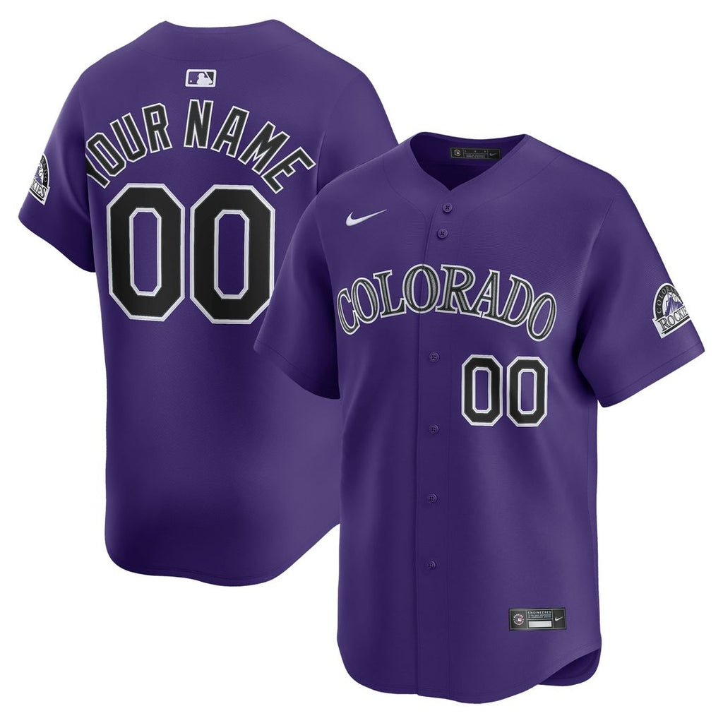 Colorado Rockies Nike Alternate Limited Custom Jersey - Purple | MLB Fan Gear