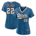 Christian Yelich Milwaukee Brewers Nike Women's 2026 City Connect Stadium Jersey - Mineral Blue | MLB Fan Gear