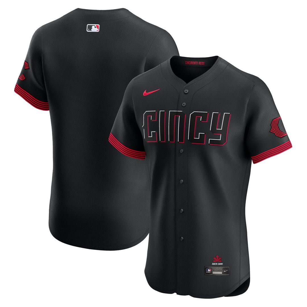 Cincinnati Reds Nike City Connect Elite Jersey - Black | MLB Fan Gear