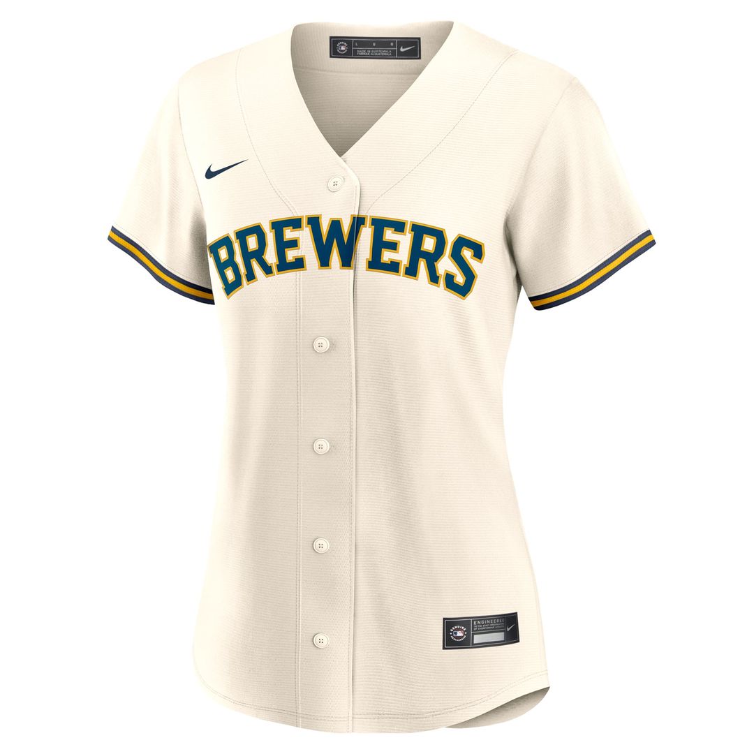 Christian Yelich Milwaukee Brewers Nike Women's Home Replica Jersey - White | MLB Fan Gear