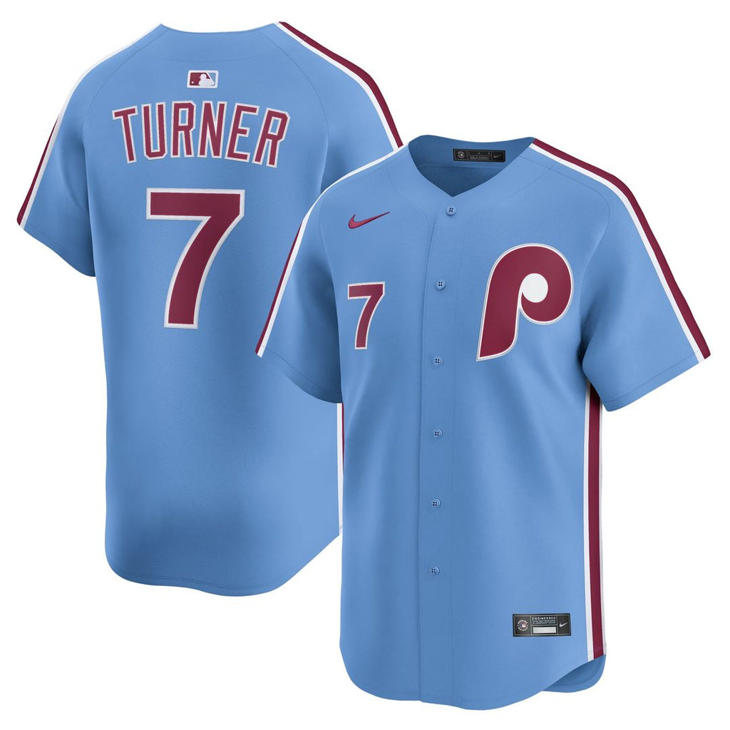 Trea Turner Philadelphia Phillies Nike Alternate Limited Player Jersey - Light Blue | MLB Fan Gear