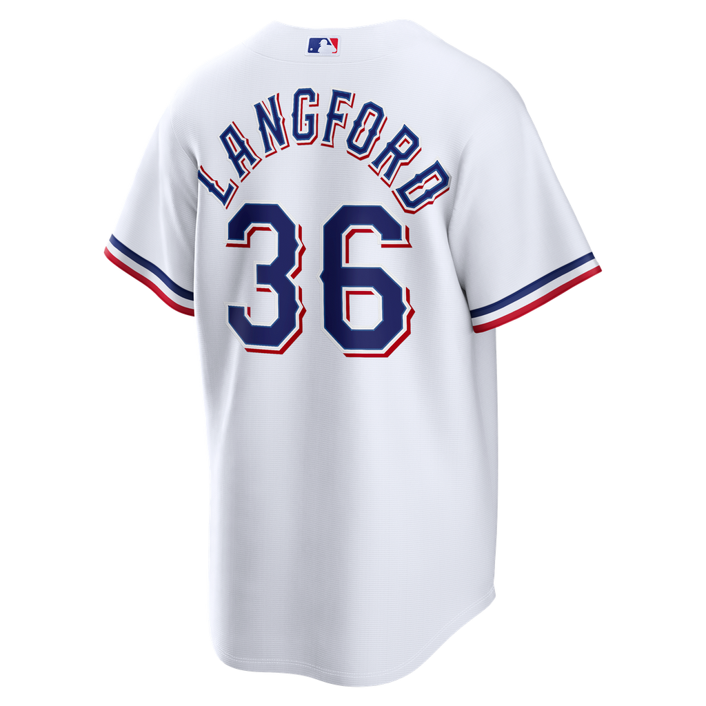 Wyatt Langford Texas Rangers Nike Home Replica Jersey - White | MLB Fan Gear