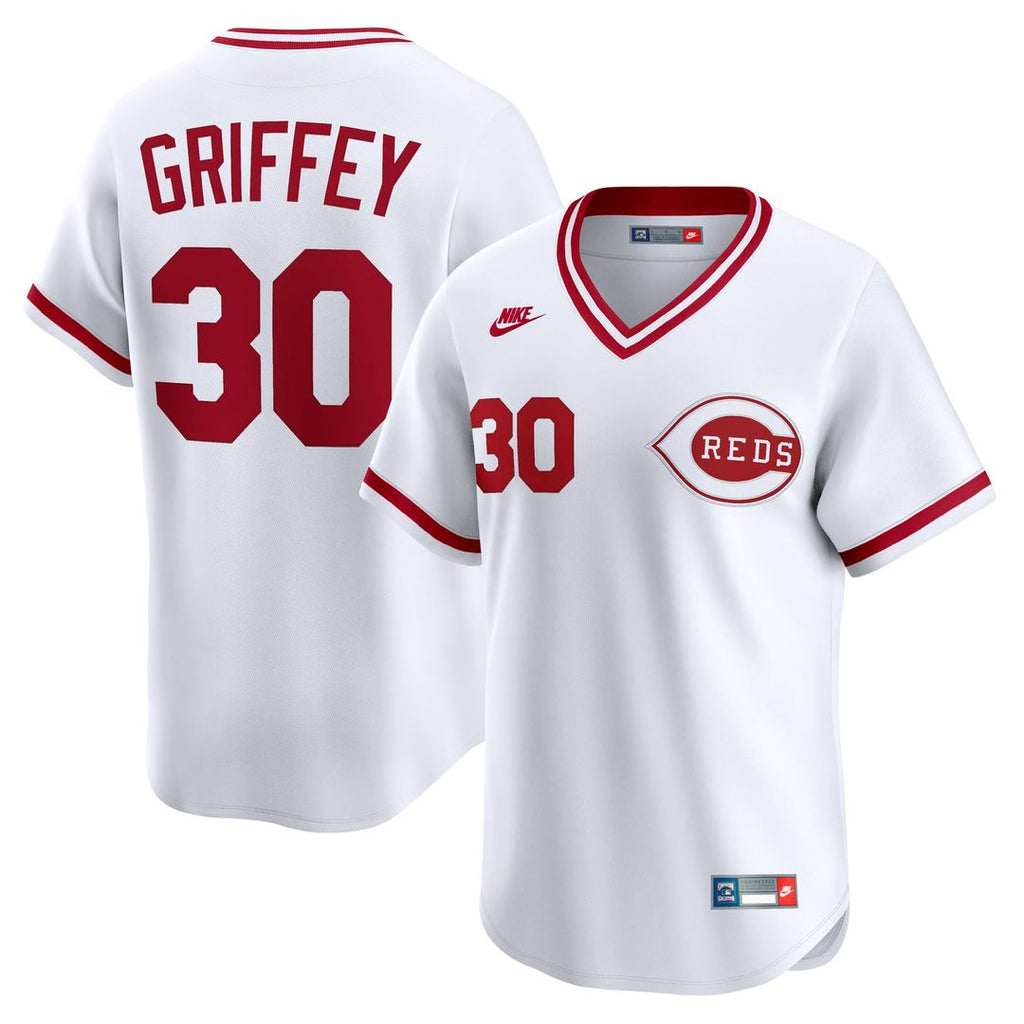 Ken Griffey Cincinnati Reds Nike Throwback Cooperstown Collection Limited Jersey - White | MLB Fan Gear