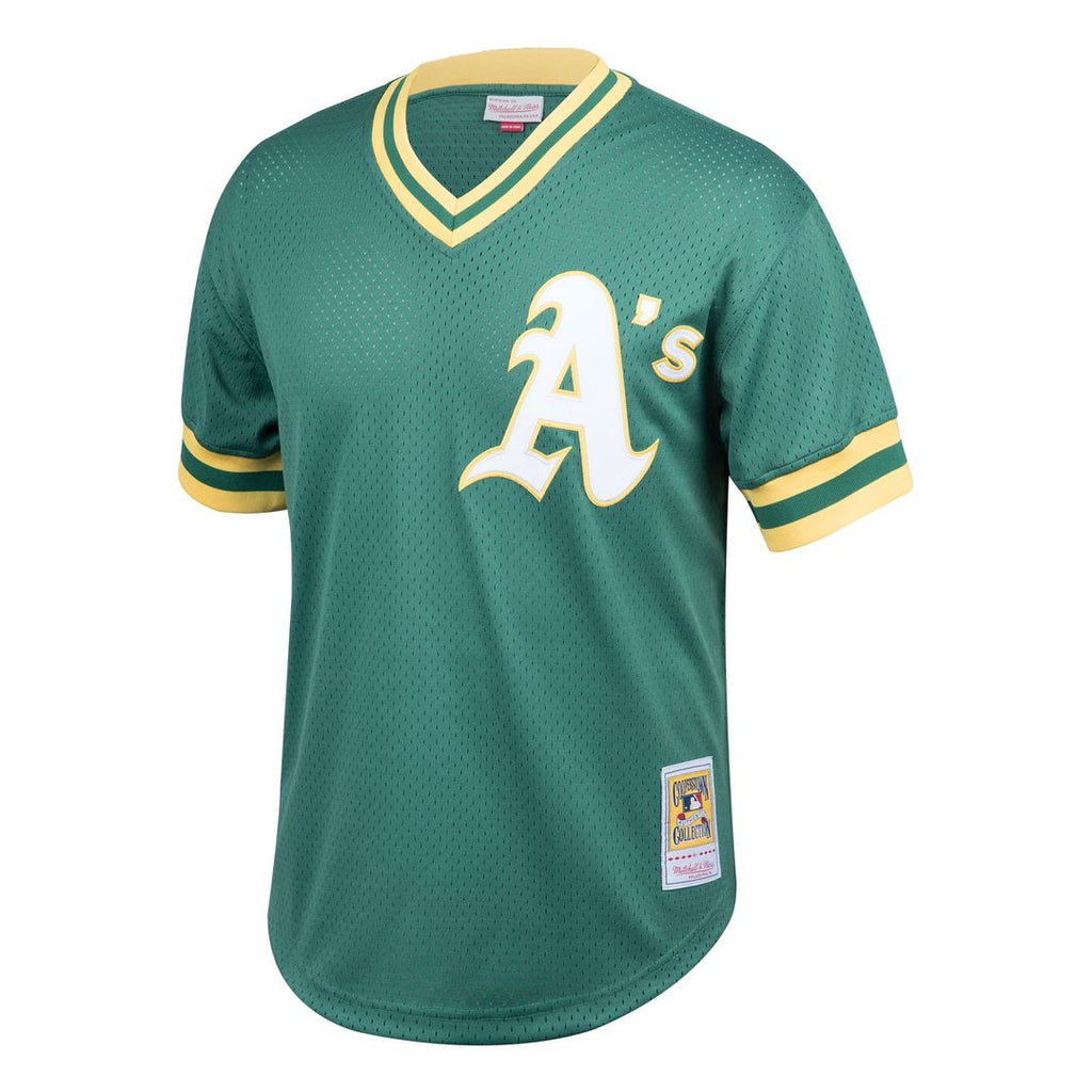 Rickey Henderson Athletics Mitchell & Ness Cooperstown Collection Big & Tall Mesh Batting Practice Jersey - Green | MLB Fan Gear