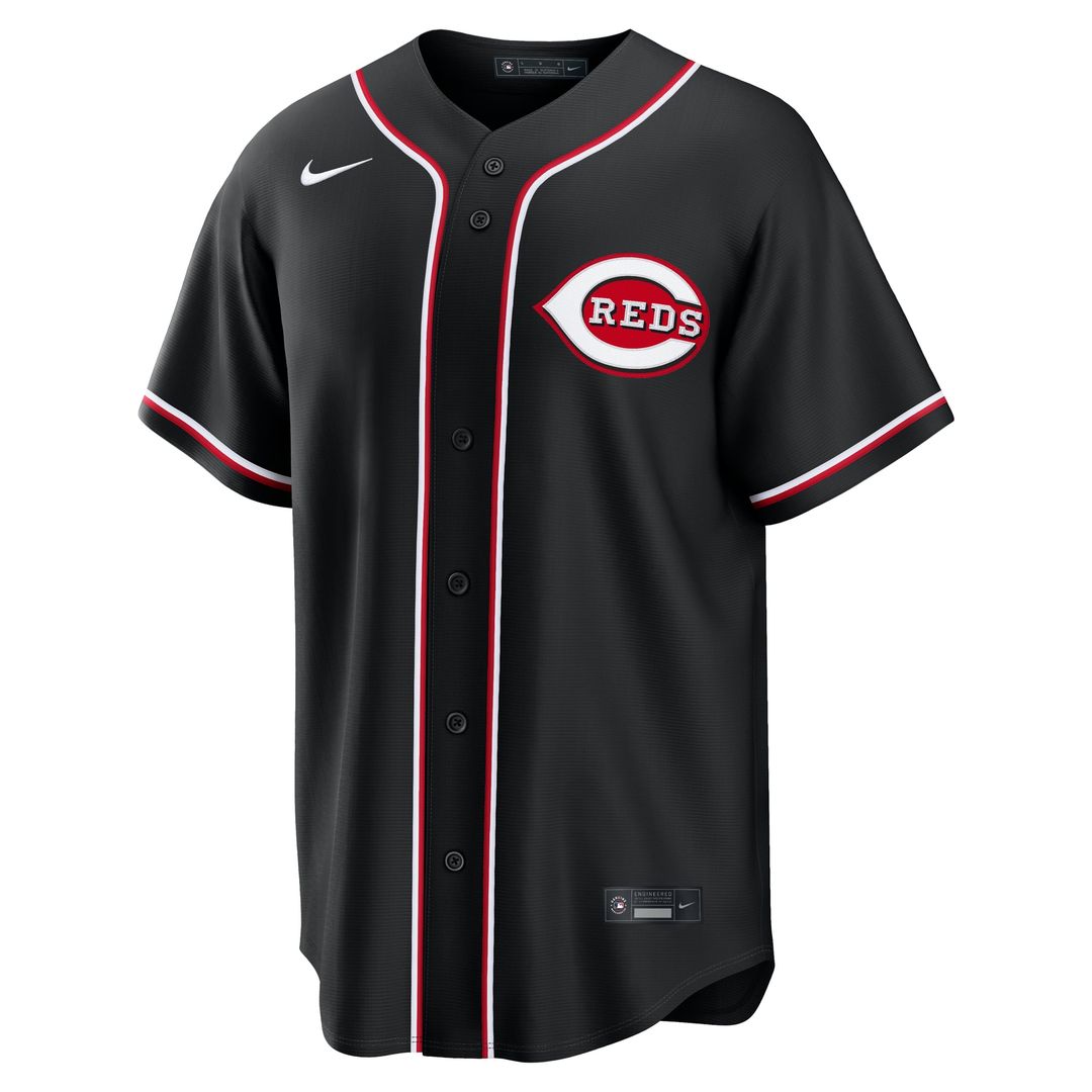 Cincinnati Reds Nike Fashion Replica Black Out Jersey | MLB Fan Gear