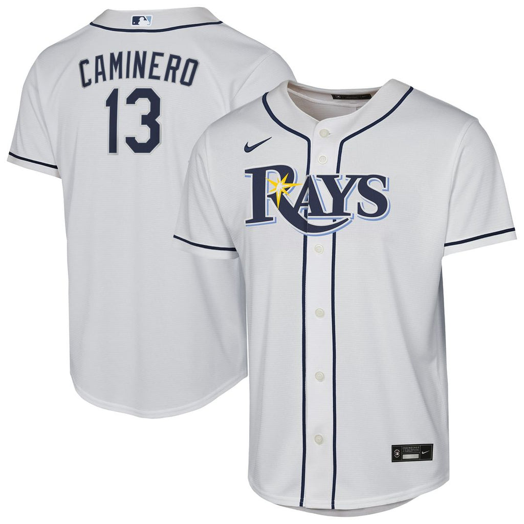 Junior Caminero Tampa Bay Rays Nike Youth Home Replica Player Jersey - White | MLB Fan Gear