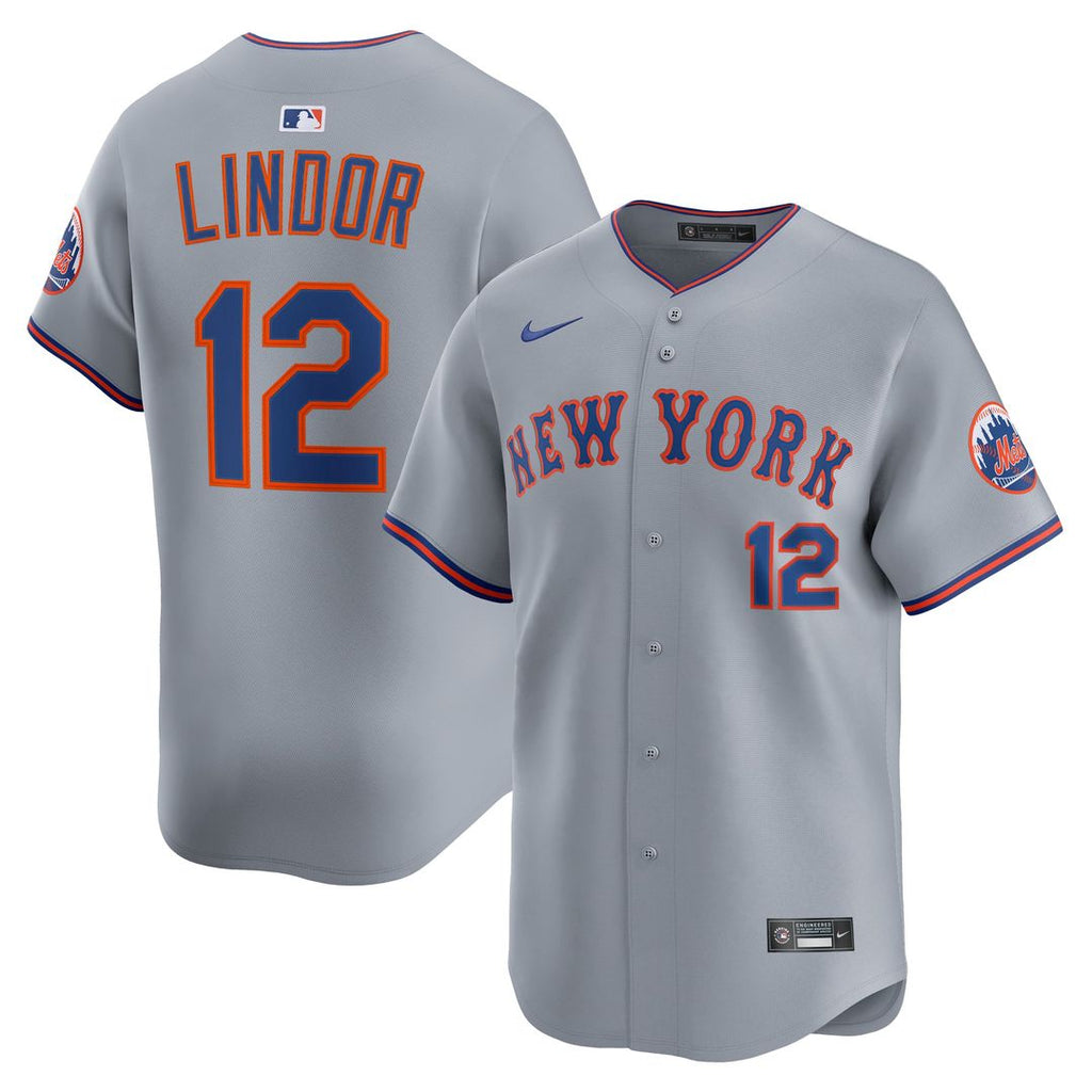 Francisco Lindor New York Mets Nike Road Limited Player Jersey - Gray | MLB Fan Gear