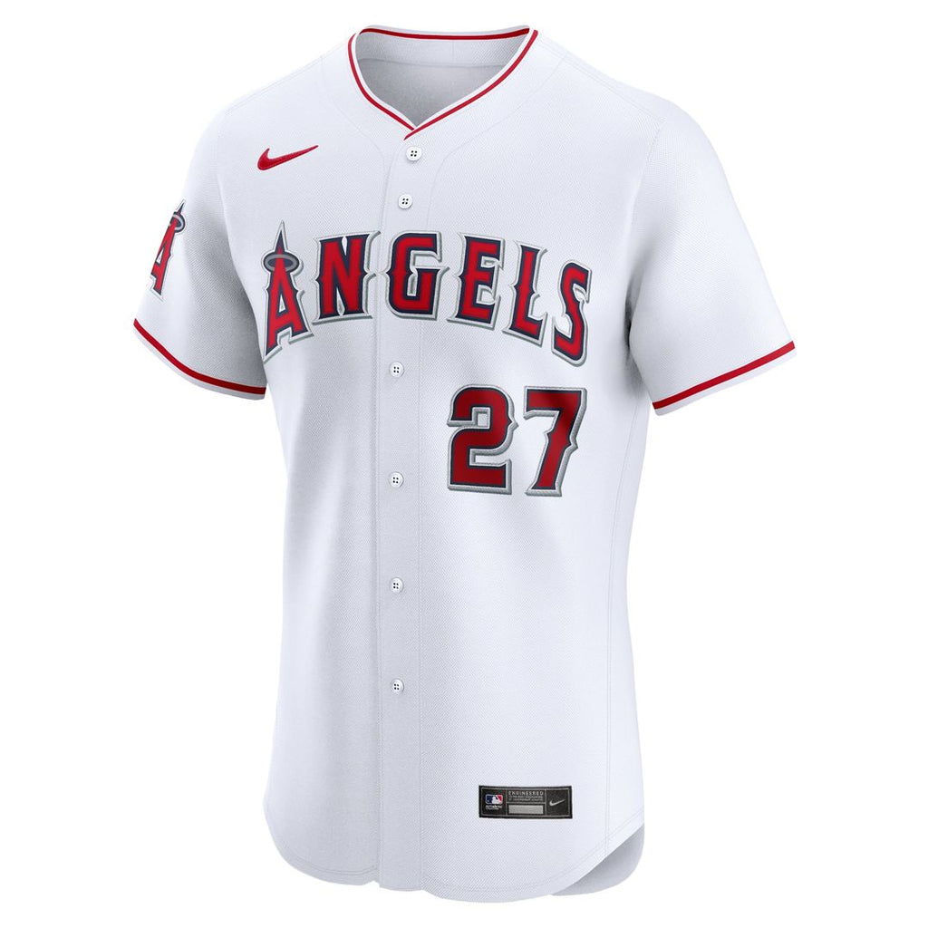 Mike Trout Los Angeles Angels Nike Home Elite Player Jersey - White | MLB Fan Gear