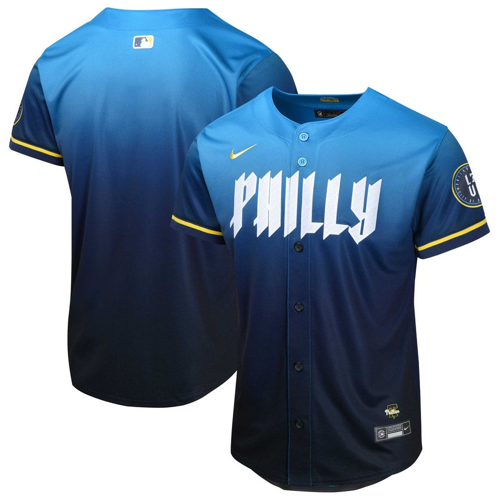 Philadelphia Phillies Nike Youth 2024 City Connect Limited Jersey - Blue | MLB Fan Gear