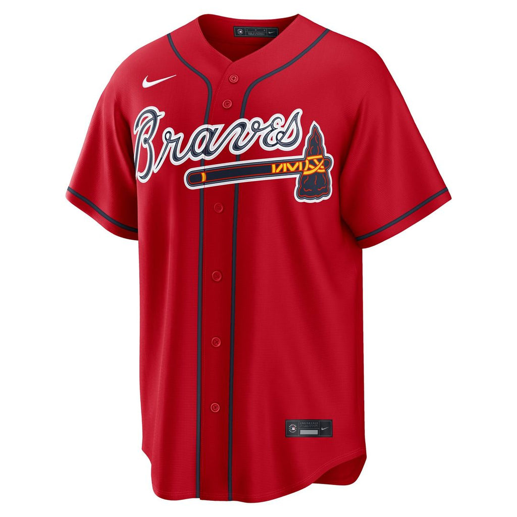 Ronald Acuña Jr. Atlanta Braves Nike Alternate 2 Replica Jersey - Red | MLB Fan Gear
