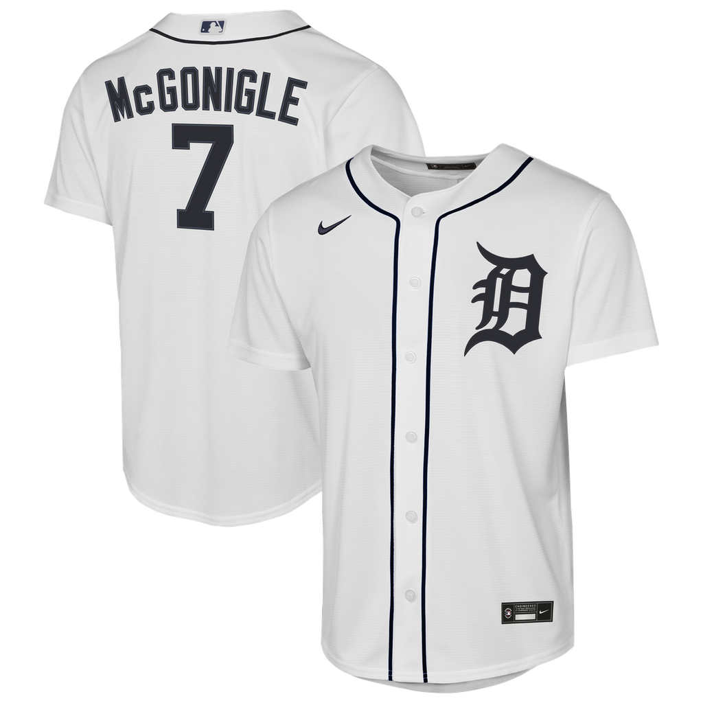 Kevin McGonigle Detroit Tigers Nike Youth Home Replica Jersey - White | MLB Fan Gear