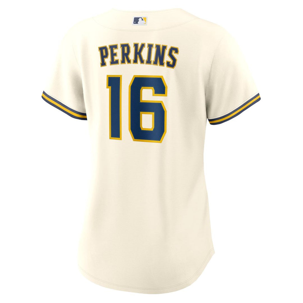 Blake Perkins Milwaukee Brewers Nike Women's Home Replica Jersey - Cream | MLB Fan Gear