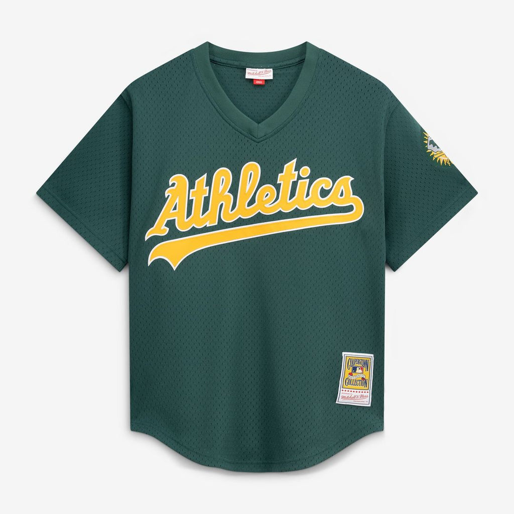 Rickey Henderson Athletics Mitchell & Ness Authentic Batting Practice Jersey - Green | MLB Fan Gear