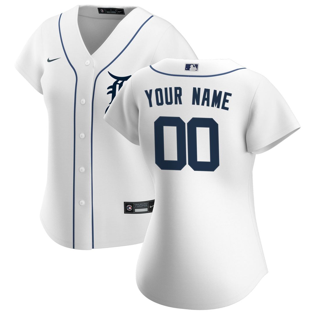 Detroit Tigers Nike Women's Home Replica Custom Jersey - White | MLB Fan Gear