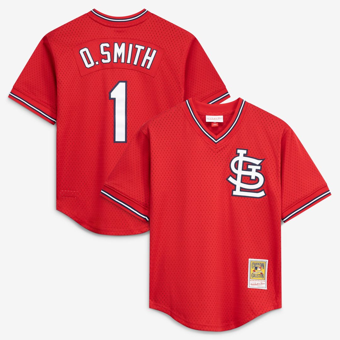 Ozzie Smith St. Louis Cardinals Mitchell & Ness Authentic Batting Practice Jersey - Scarlet | MLB Fan Gear