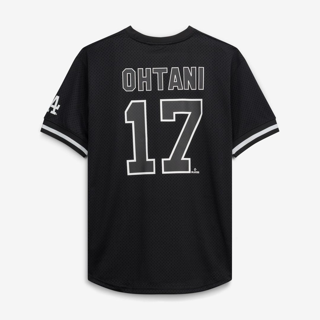 Shohei Ohtani Los Angeles Dodgers Fanatics Big & Tall Heavyweight Mesh Jersey - Black/ White | MLB Fan Gear