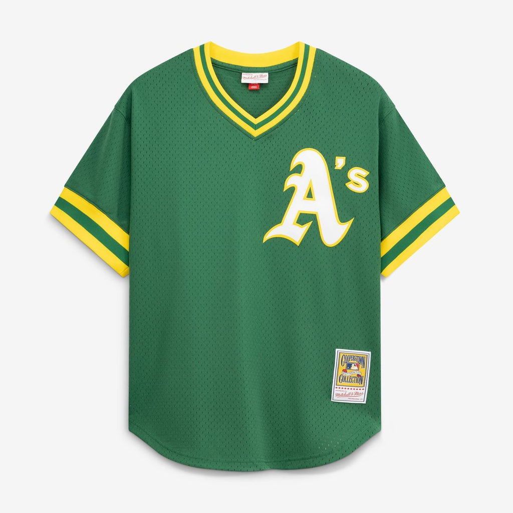 Rickey Henderson Athletics Mitchell & Ness Authentic Batting Practice Jersey - Green | MLB Fan Gear