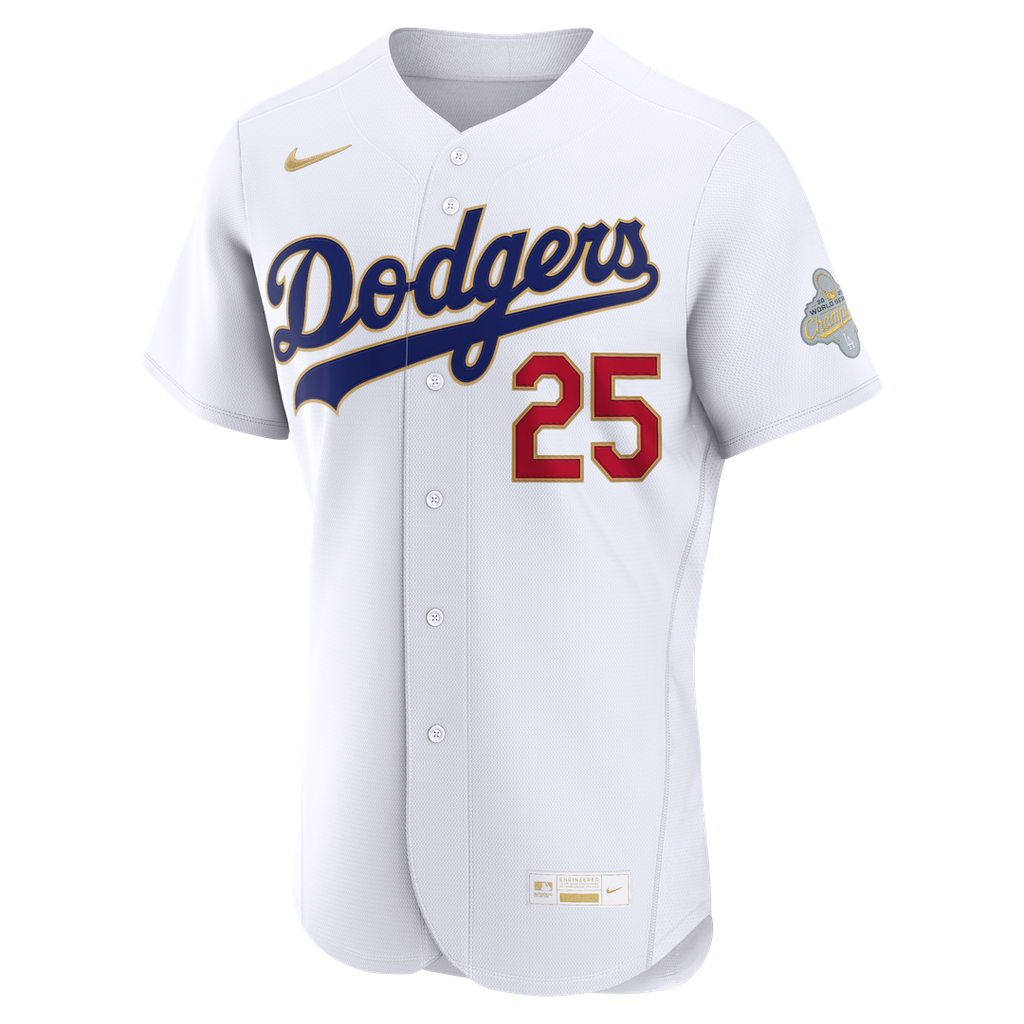 Tommy Edman Los Angeles Dodgers Nike 2026 Gold Collection Authentic Jersey - White | MLB Fan Gear