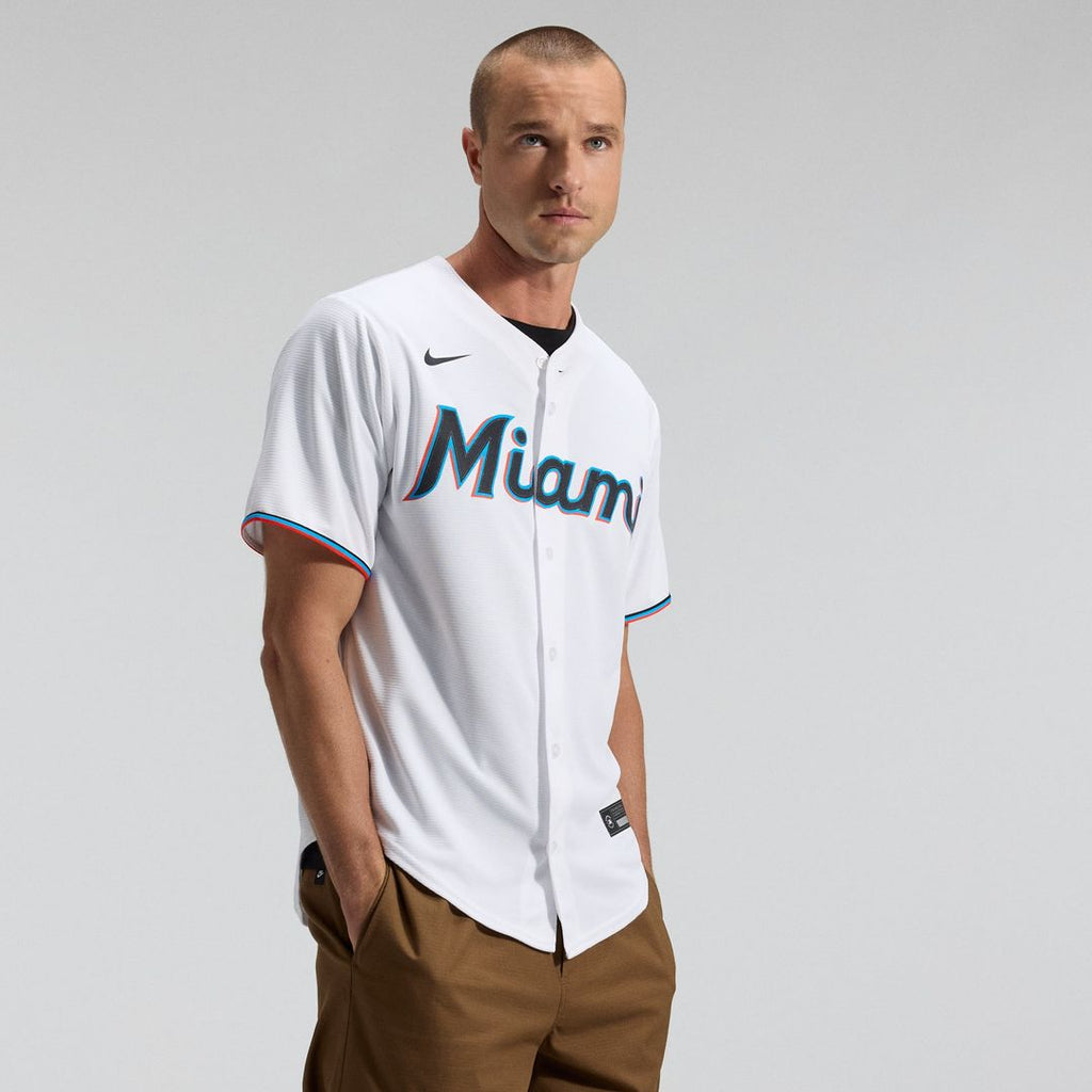 Miami Marlins Nike Home Replica Team Jersey - White | MLB Fan Gear