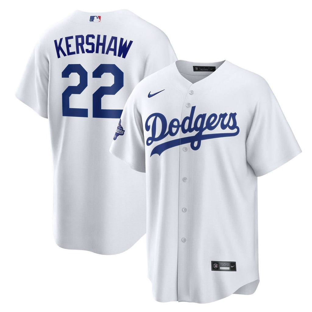Clayton Kershaw Los Angeles Dodgers Nike Home 2025 World Series Champions Replica Jersey - White | MLB Fan Gear