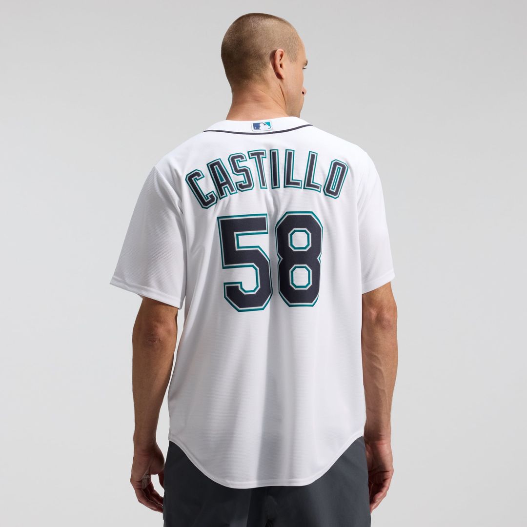Luis Castillo Seattle Mariners Nike Home Replica Jersey - White | MLB Fan Gear