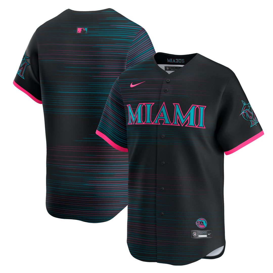 Miami Marlins Nike 2025 City Connect Limited Jersey - Black | MLB Fan Gear