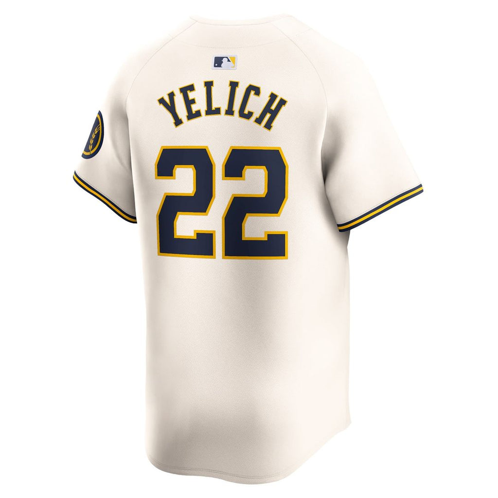 Christian Yelich Milwaukee Brewers Nike Home Limited Player Jersey - Cream | MLB Fan Gear