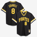Willie Stargell Pittsburgh Pirates Mitchell & Ness Cooperstown Collection Big & Tall Mesh Batting Practice Jersey - Black | MLB Fan Gear