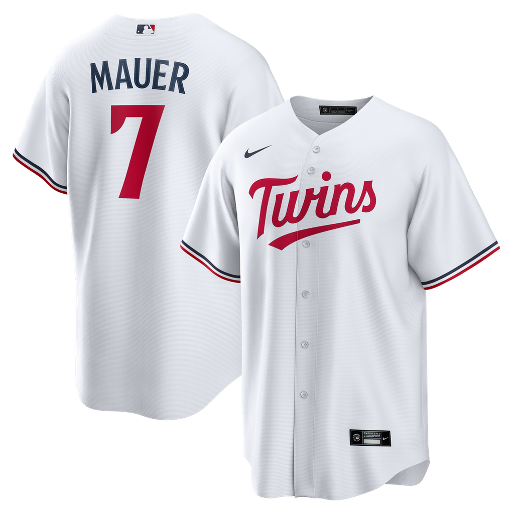 Joe Mauer Minnesota Twins Nike Home Retired Player Replica Jersey - White | MLB Fan Gear