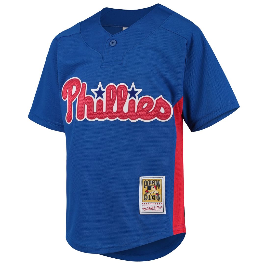 Roy Halladay Philadelphia Phillies Mitchell & Ness Youth Cooperstown Collection Mesh Batting Practice Jersey - Royal | MLB Fan Gear