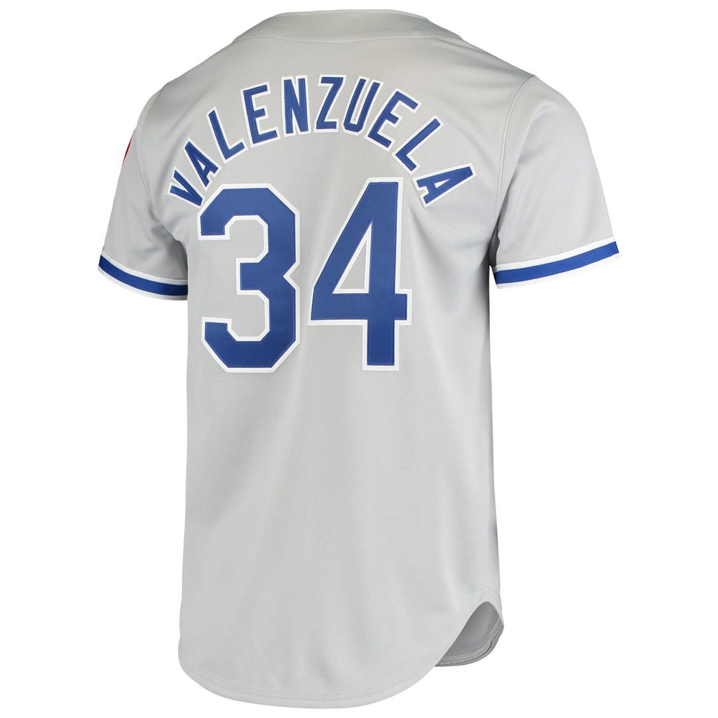 Fernando Valenzuela Los Angeles Dodgers Mitchell & Ness Road 1981 Cooperstown Collection Authentic Jersey - Gray | MLB Fan Gear