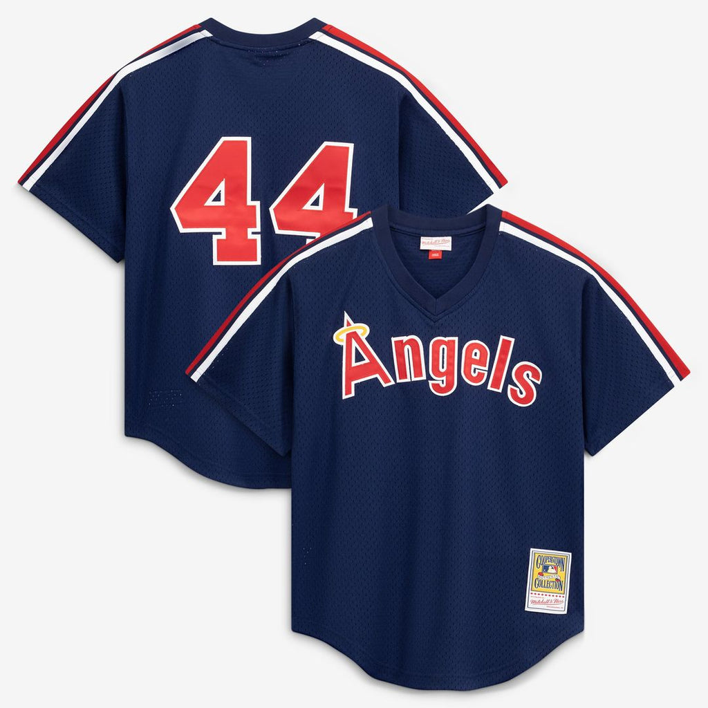 Reggie Jackson California Angels Mitchell & Ness Authentic Batting Practice Jersey - Navy | MLB Fan Gear