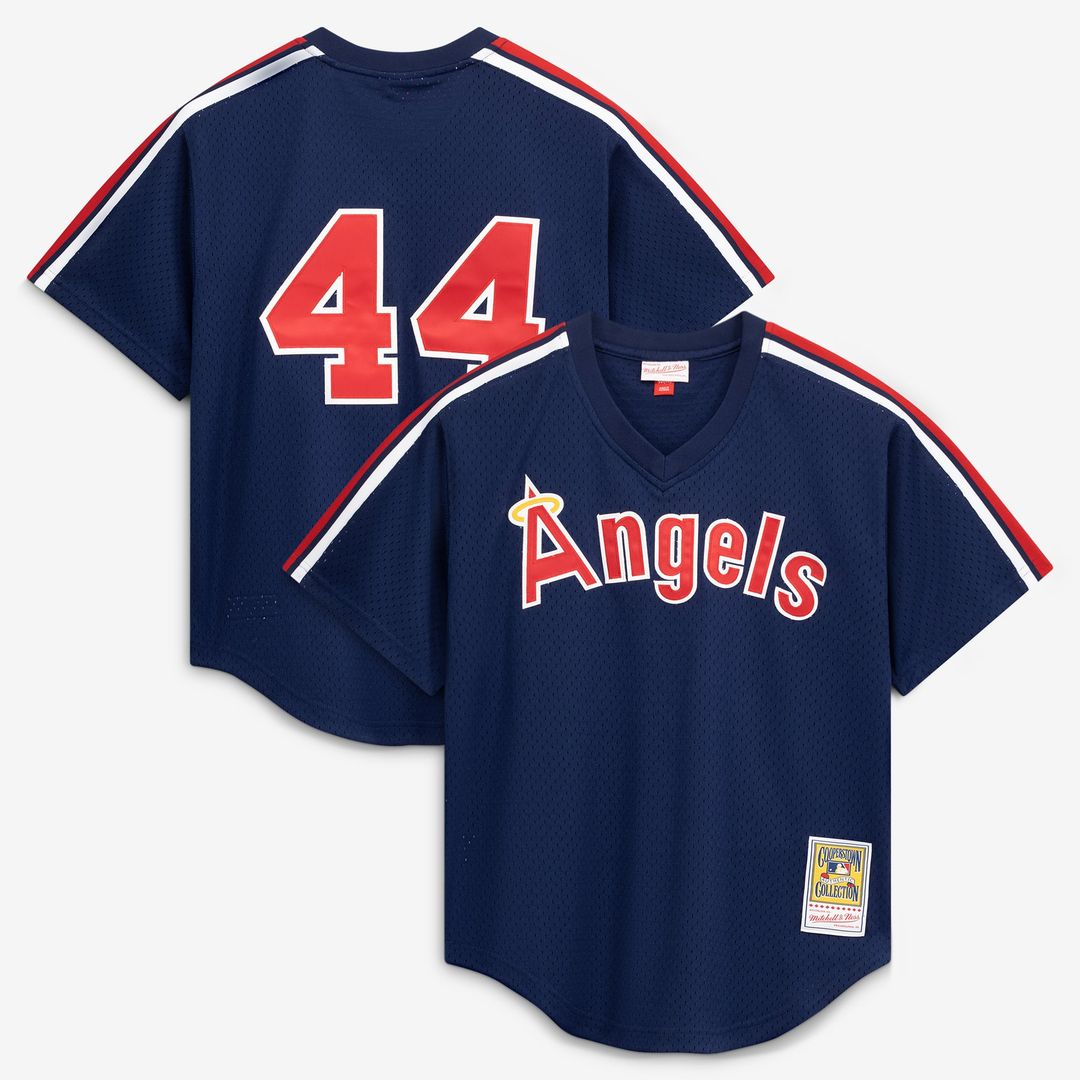 Reggie Jackson California Angels Mitchell & Ness Authentic Batting Practice Jersey - Navy | MLB Fan Gear