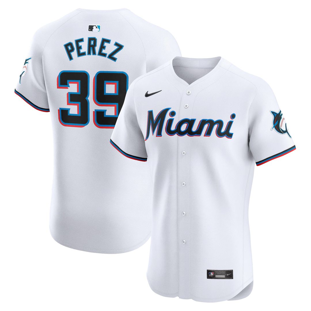 Eury Perez Miami Marlins Nike Home Elite Player Jersey - White | MLB Fan Gear