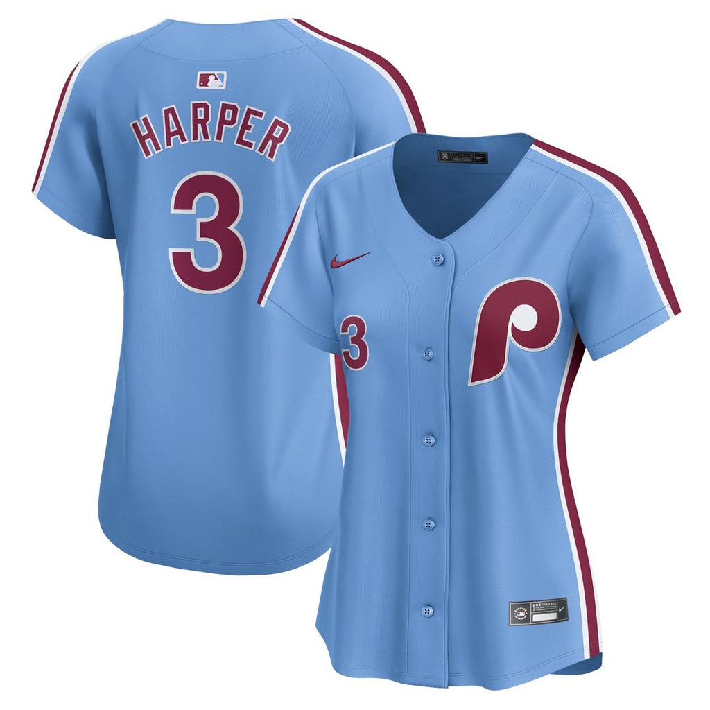 Bryce Harper Philadelphia Phillies Nike Women's Alternate Limited Player Jersey – Light Blue | MLB Fan Gear