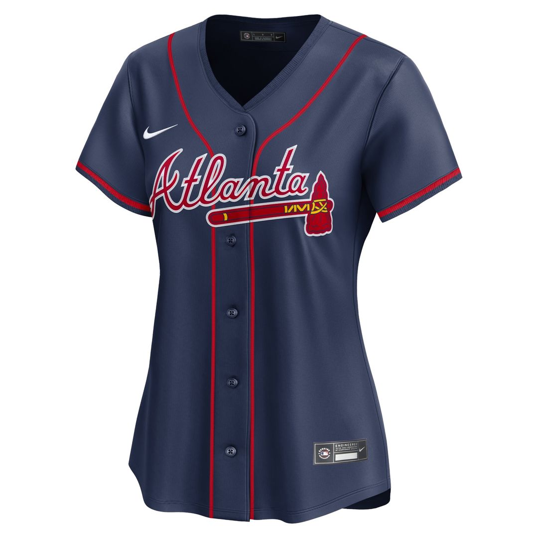 Ronald Acuña Jr. Atlanta Braves Nike Women's Alternate Limited Player Jersey – Navy | MLB Fan Gear