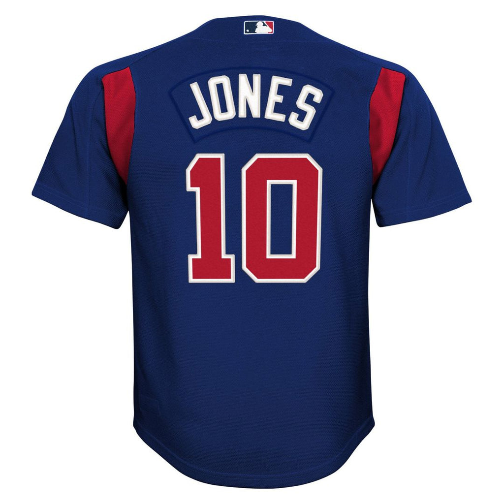 Chipper Jones Atlanta Braves Mitchell & Ness Youth Cooperstown Collection Mesh Batting Practice Jersey - Navy | MLB Fan Gear