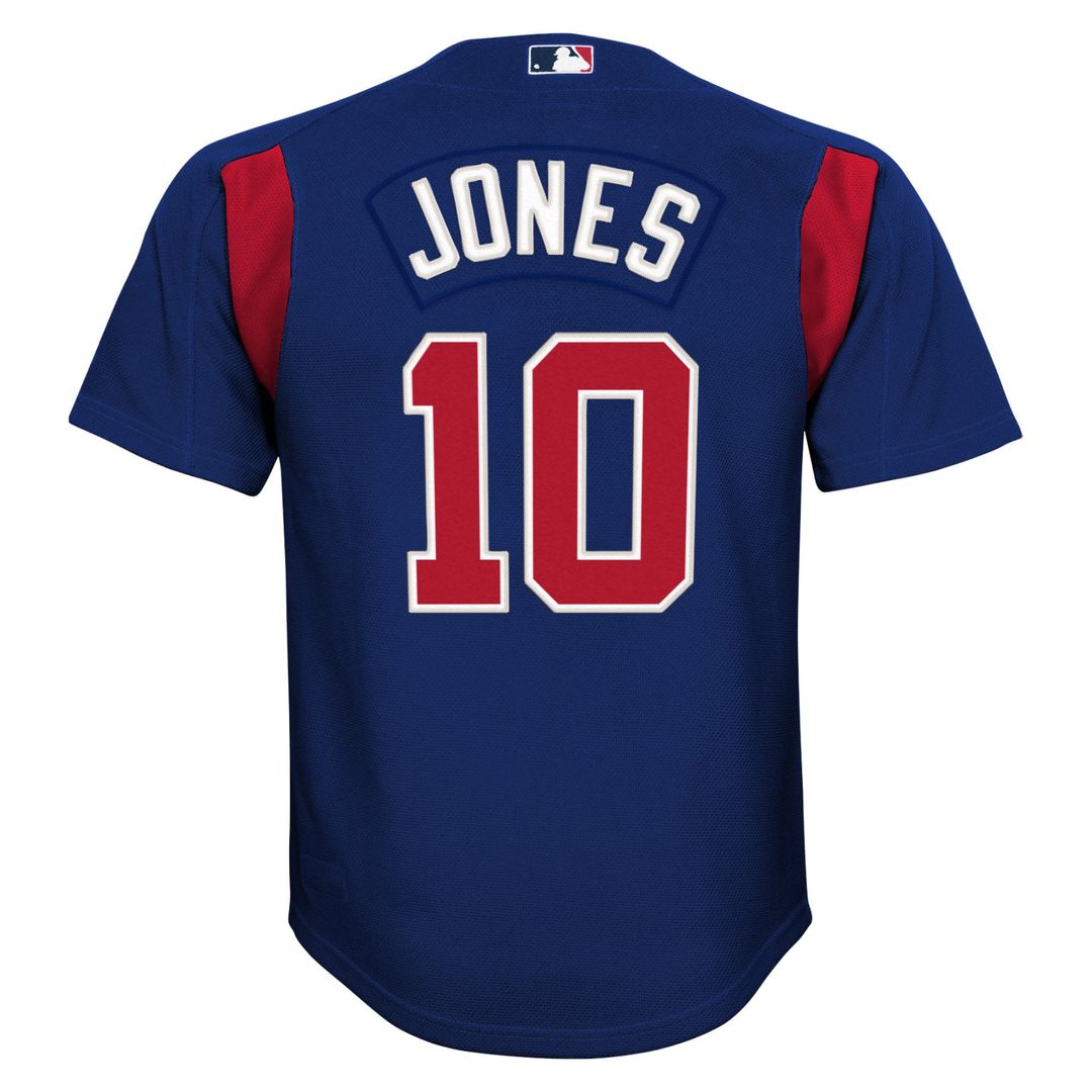 Chipper Jones Atlanta Braves Mitchell & Ness Youth Cooperstown Collection Mesh Batting Practice Jersey - Navy | MLB Fan Gear