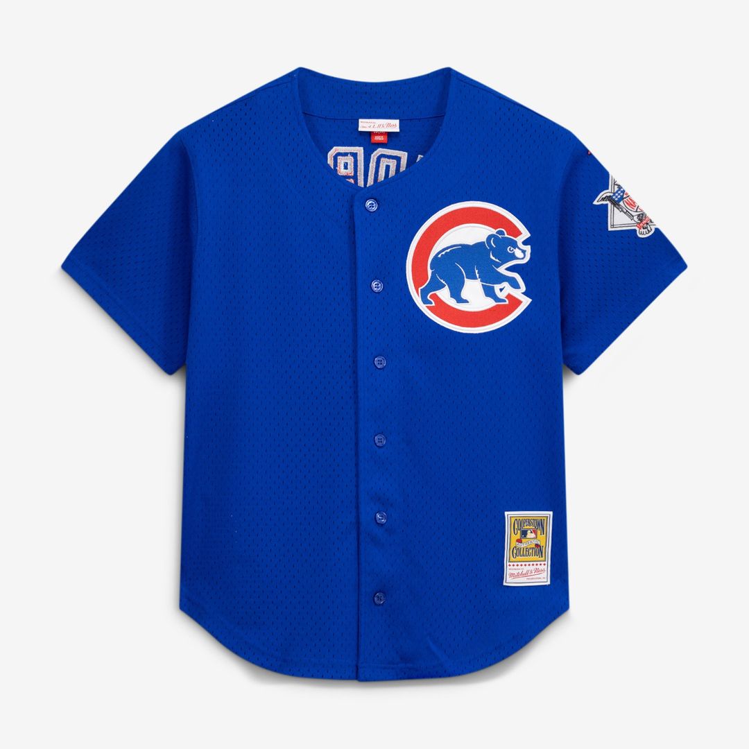 Ryne Sandberg Chicago Cubs Mitchell & Ness Cooperstown Collection 1997 Mesh Batting Practice Button-Up Jersey - Royal | MLB Fan Gear