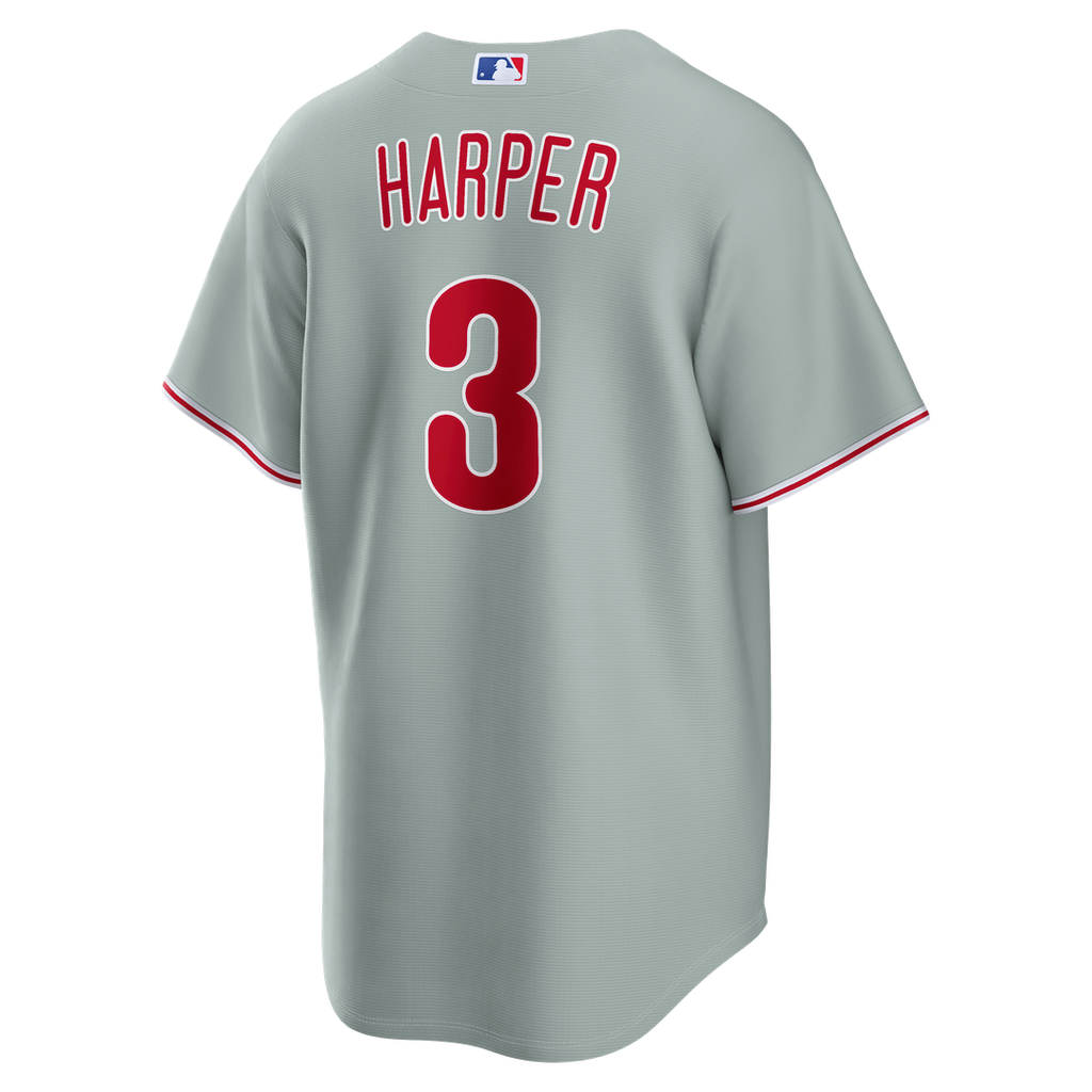 Bryce Harper Philadelphia Phillies Nike Road Replica Jersey - Gray | MLB Fan Gear