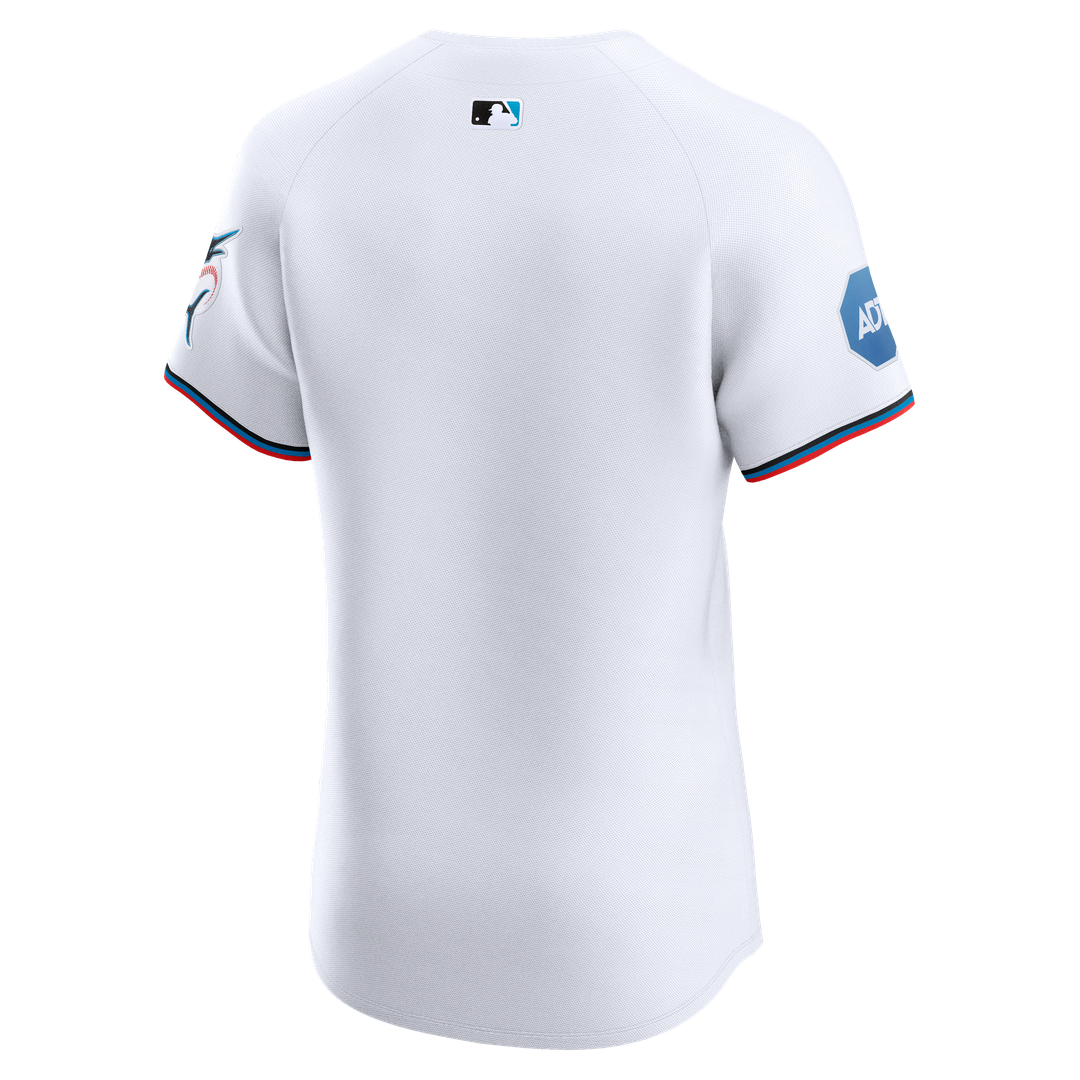 Miami Marlins Nike Home Elite Jersey - White | MLB Fan Gear