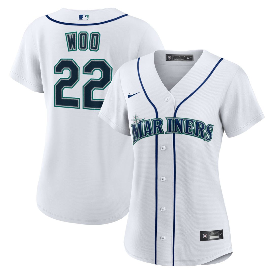 Bryan Woo Seattle Mariners Nike Women's Home Replica Jersey - White | MLB Fan Gear