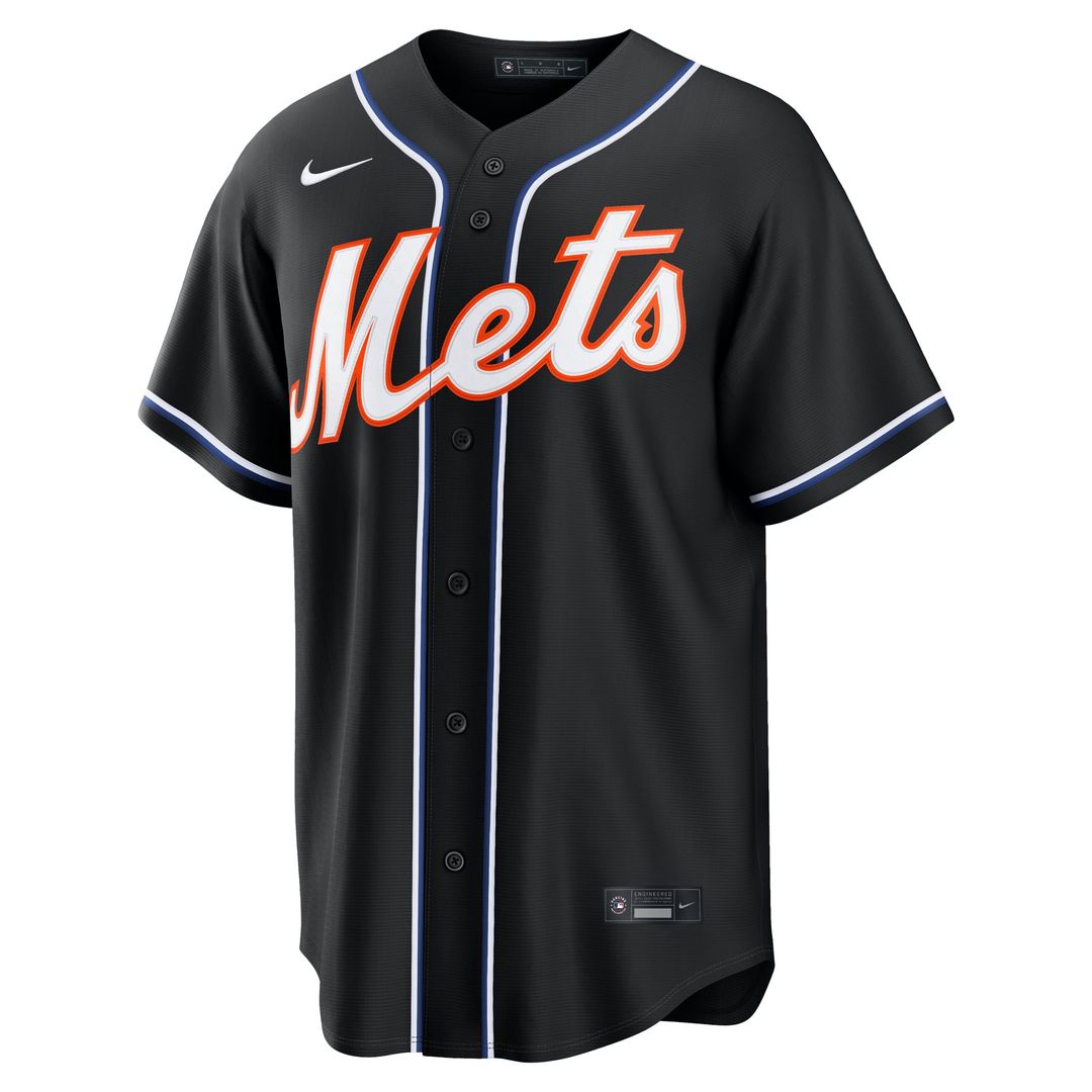 New York Mets Nike Fashion Replica Black Out Jersey | MLB Fan Gear